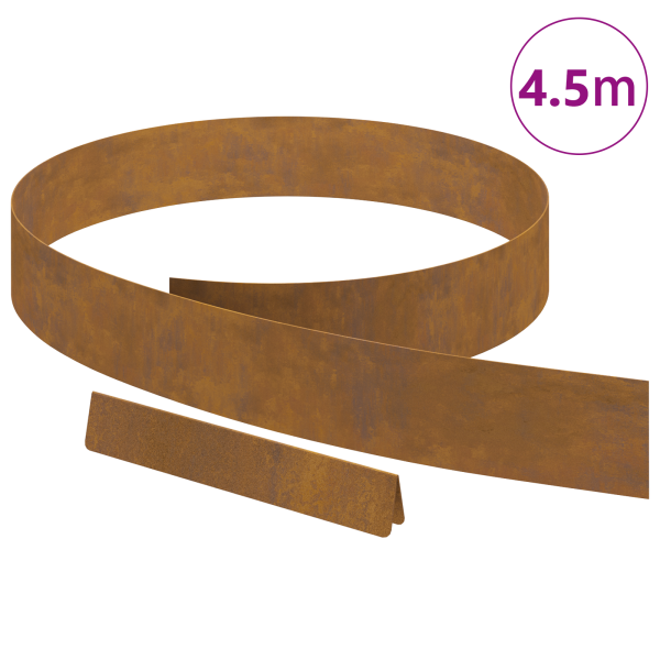 Acabamento de Jardim Ferro Enferrujado 450 x 10 cm Aço corten M 3