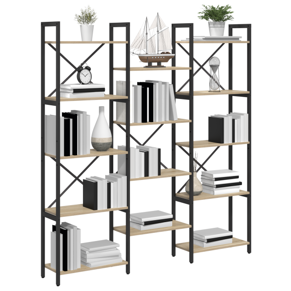 Estante de libros Roble Sonoma 156 x 25 x 167.5 cm M 3