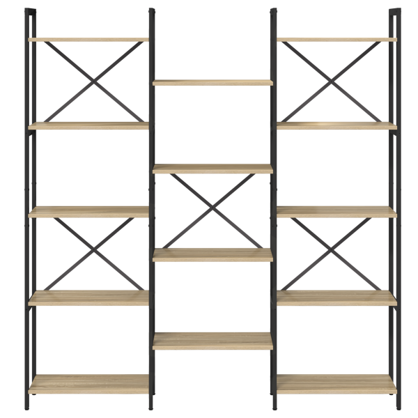 Estante Carvalho sonoma 156 x 25 x 167.5 cm Madeira processada M 5
