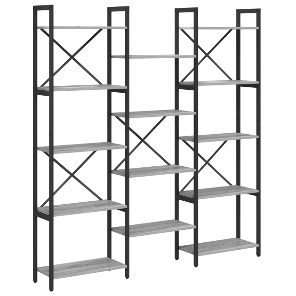 Estante de libros Gris sonoma 156 x 25 x 167.5 cm M 2