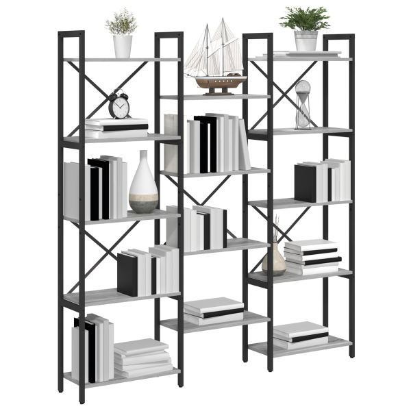 Estante de libros Gris sonoma 156 x 25 x 167.5 cm M 3