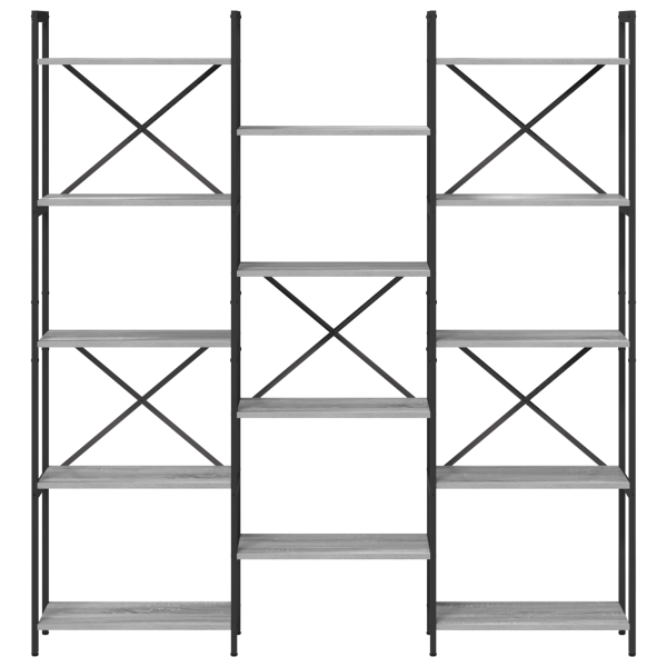 Estante de libros Gris sonoma 156 x 25 x 167.5 cm M 5