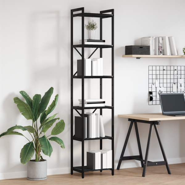 Estantería Roble negro 40 x 30 x 188 cm Madera contrachapada M 4