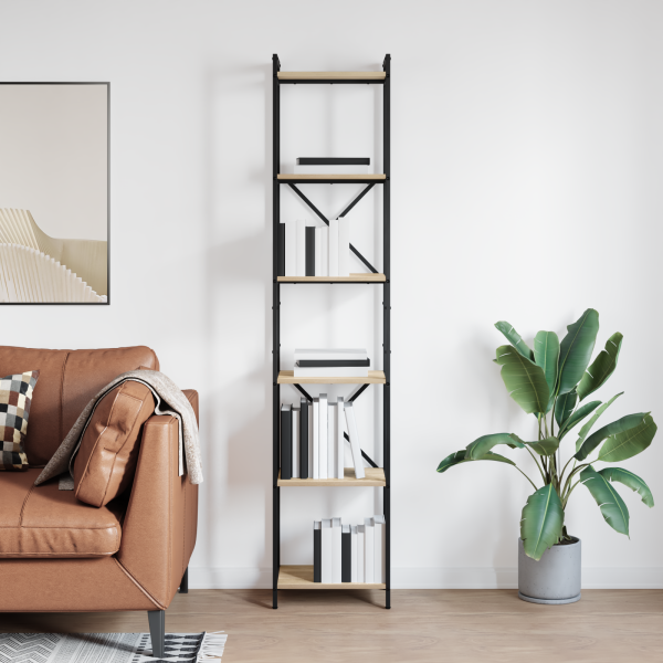 Estantería Roble Sonoma 40 x 30 x 188 cm Madera contrachapada D