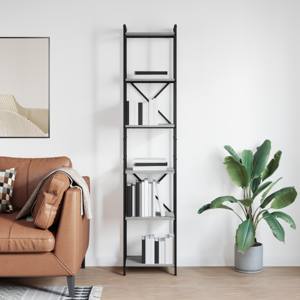 Estantería Gris sonoma 40 x 30 x 188 cm Madera contrachapada D