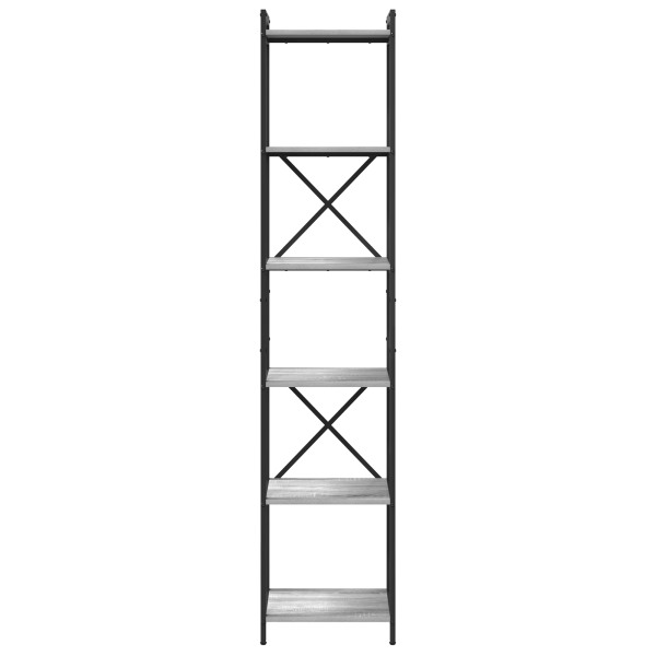 Estantería Gris sonoma 40 x 30 x 188 cm Madera contrachapada M 5