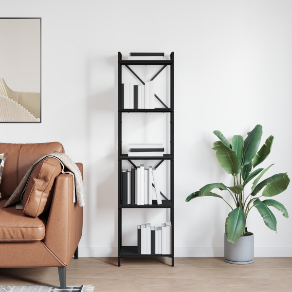 Estantería Roble negro 40 x 30 x 153 cm Madera contrachapada D