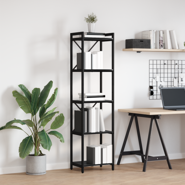 Estante Carvalho preto 40 x 30 x 153 cm Madeira processada M 4