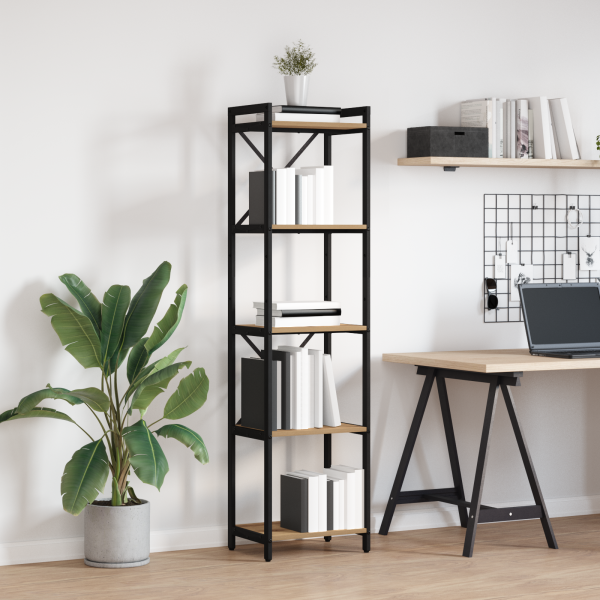 Estante carvalho artisiano 40 x 30 x 153 cm Madeira processada M 4