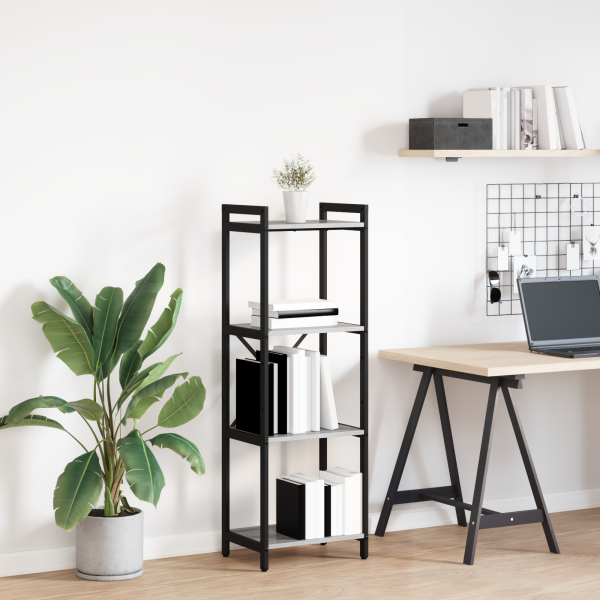 Estantería Gris sonoma 40 x 30 x 118 cm Madera y Acero D