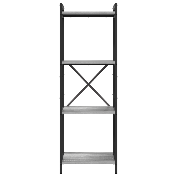 Estante Sonoma cinzento 40 x 30 x 118 cm Madeira e Aço M 5