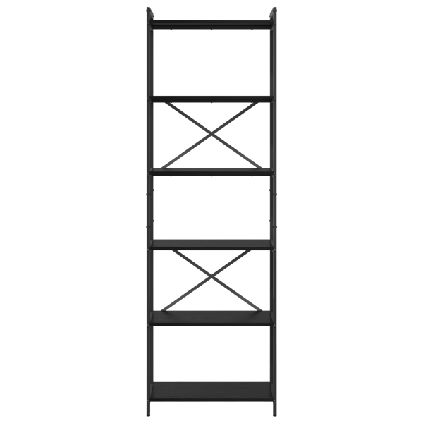Estante Carvalho preto 60 x 30 x 188 cm Aglomerado M 5