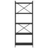 Estantería Roble negro 60 x 30 x 153 cm Madera contrachapada 5