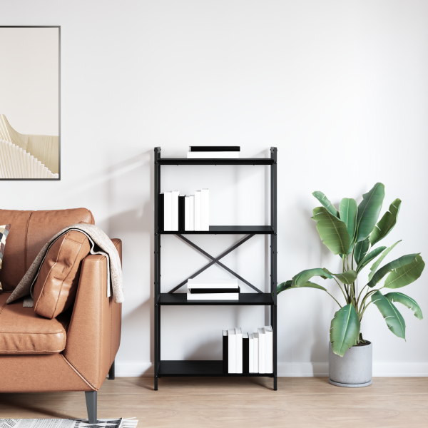 Estantería Roble negro 60 x 30 x 118 cm Madera contrachapada M 4