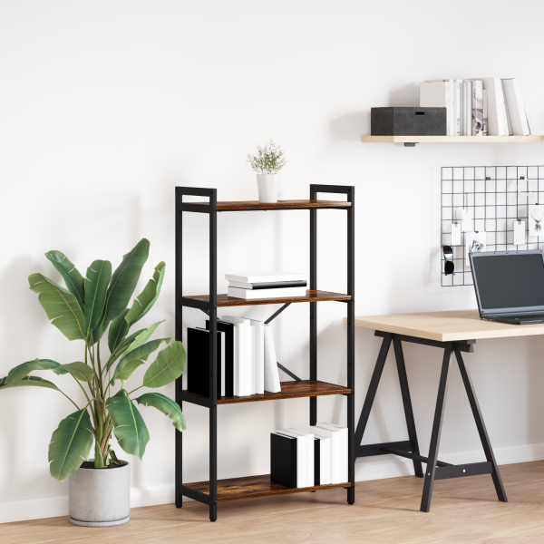 Estantería Roble ahumado 60 x 30 x 118 cm Tablero de partículas D