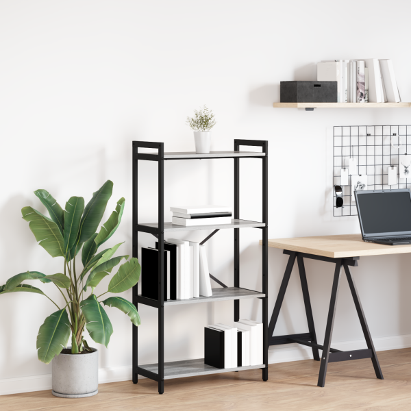 Estantería Gris sonoma 60 x 30 x 118 cm Madera contrachapada D