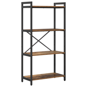 Estante Madeira antiga 60 x 30 x 118 cm Madeira e Aço H