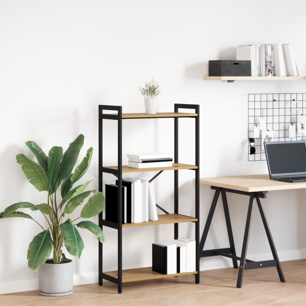 Estantería Roble artisan 60 x 30 x 118 cm Madera y Acero D