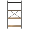 Estantería Roble artisan 60 x 30 x 118 cm Madera y Acero 5