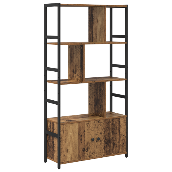 Estante de libros Madera envejecida 80 x 30 x 155.5 cm M 2