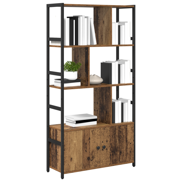 Estante de libros Madera envejecida 80 x 30 x 155.5 cm M 3