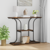 Mesa Consola con estante Roble ahumado 101 x 35 x 80.5 cm 1