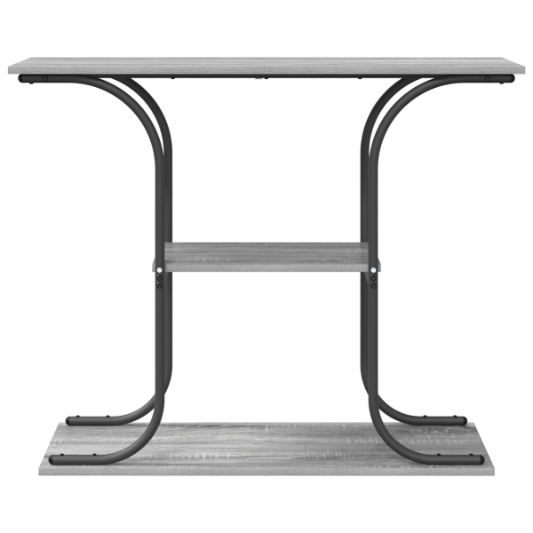Mesa Consola con estante con almacenamiento Gris sonoma 101 x 35 x 80.5 cm M 5