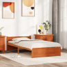 Estrutura da Cama com cabeceira Castanho-mel 100 x 200 cm 1