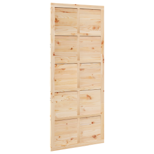 Puerta Corrediza Marrón 100 x 210 cm Madera maciza de pino H