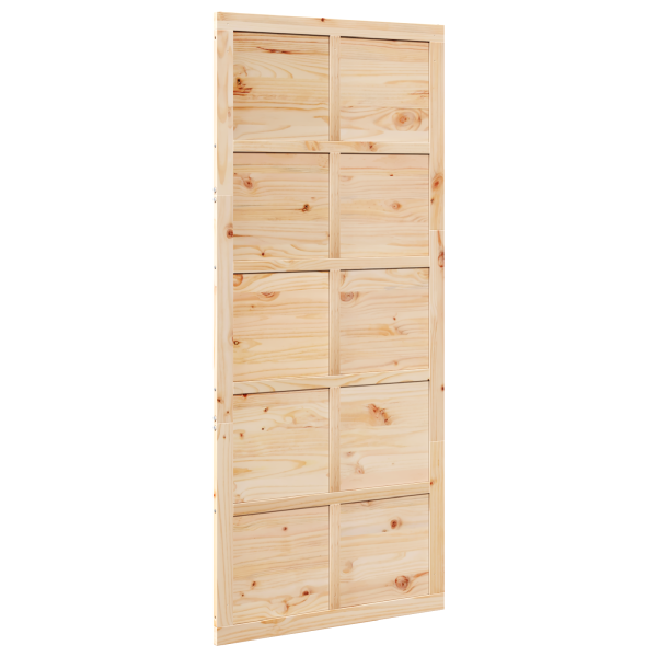 Puerta Corrediza Marrón 100 x 210 cm Madera maciza de pino M 2