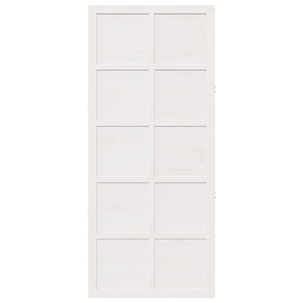 Puerta Corrediza Blanco 100 x 210 cm Madera maciza de pino M 4