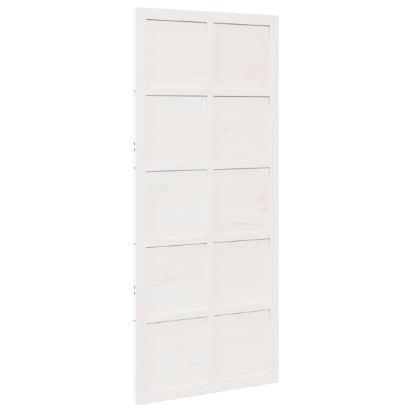 Puerta Corrediza Blanco 90 x 210 cm Madera maciza de pino M 2