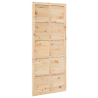 Puerta Corrediza Marrón 80 x 210 cm Madera maciza de pino 2