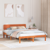 Estrutura da Cama Castanho-mel 206.5 x 165.5 x 74 cm 1