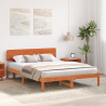 Estructura de cama Marrón cera 206.5 x 165.5 x 74 cm 5