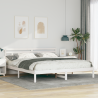 Estrutura da Cama Branco 180 x 200 cm Madeira de pinho maciça 1