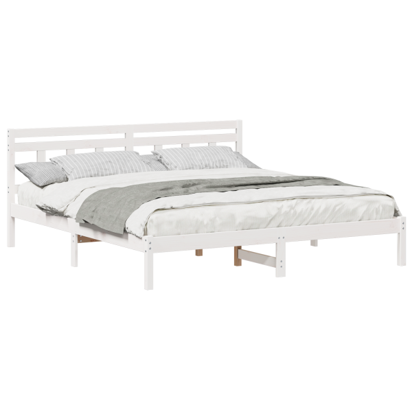 Estructura de cama Blanco 180 x 200 cm Madera maciza de pino M 3