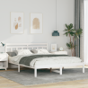 Estrutura da Cama Branco 160 x 200 cm Madeira de pinho maciça 1