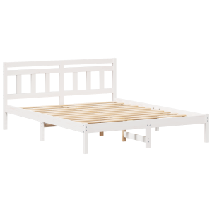 Estrutura da Cama Branco 160 x 200 cm Madeira de pinho maciça H