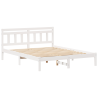 Estrutura da Cama Branco 160 x 200 cm Madeira de pinho maciça 2