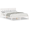 Estrutura da Cama Branco 160 x 200 cm Madeira de pinho maciça 4