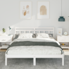 Estructura de cama Blanco 160 x 200 cm Madera maciza de pino 5