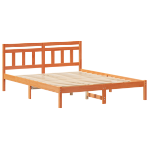 Estrutura da Cama Castanho 140 x 200 cm Madeira de Pinheiro H