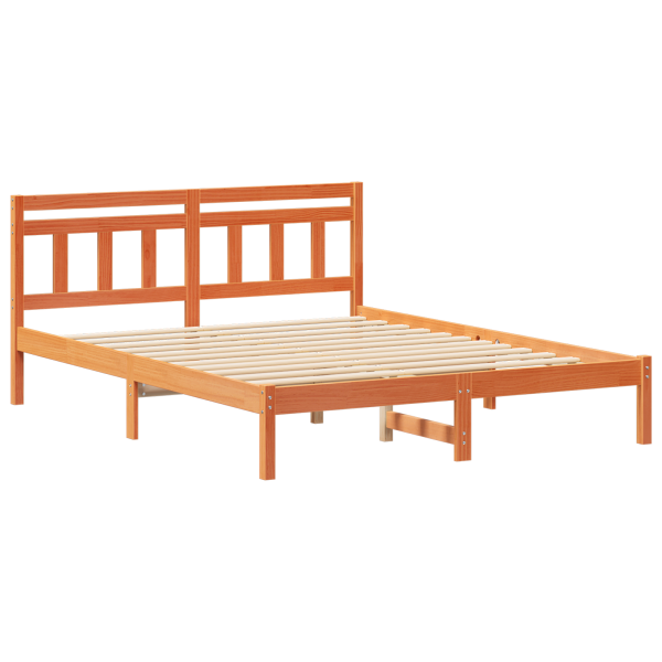 Estructura de cama Marrón 140 x 200 cm Madera de pino M 2