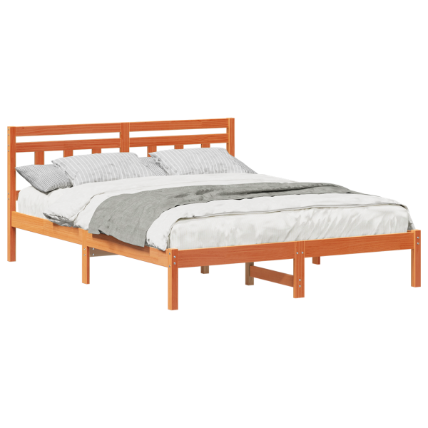 Estrutura da Cama Castanho 140 x 200 cm Madeira de Pinheiro M 3