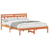 Estructura de cama Marrón 140 x 200 cm Madera de pino 3