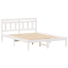 Estrutura da Cama Branco 120 x 190 cm Madeira de Pinheiro 2