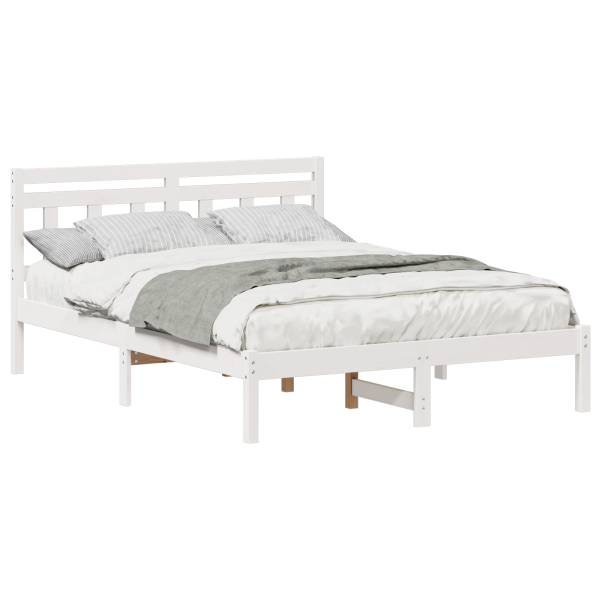 Estrutura da Cama Branco 120 x 190 cm Madeira de Pinheiro M 3