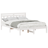 Estrutura da Cama Branco 120 x 190 cm Madeira de Pinheiro 3