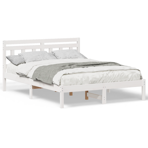Estrutura da Cama Branco 120 x 190 cm Madeira de Pinheiro M 4